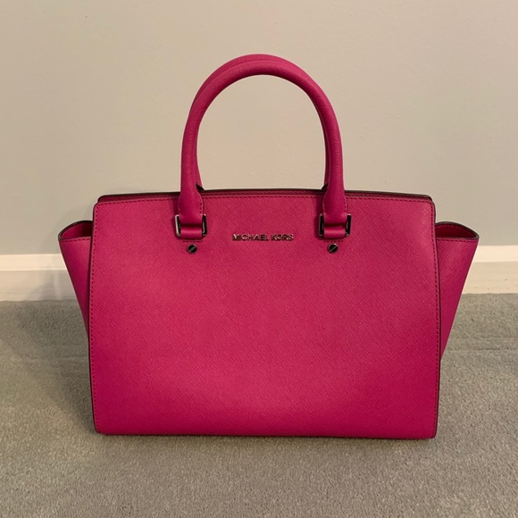 MICHAEL Michael Kors Bags Michael Kors Pink Satchel Selma Bag